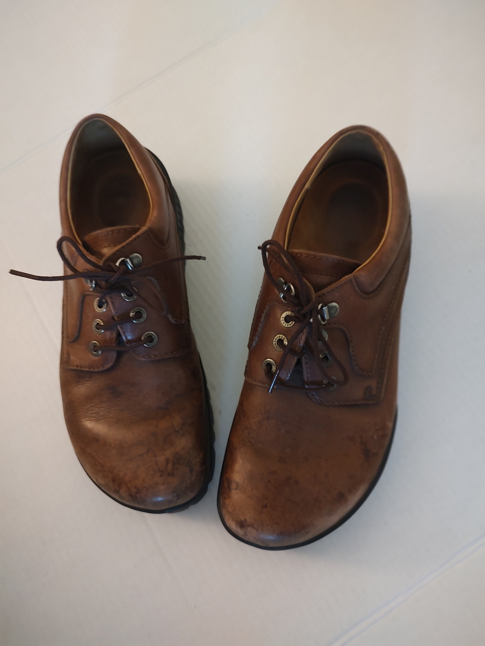Birkenstock Men's Brown Leather Lace-Up Oxfords